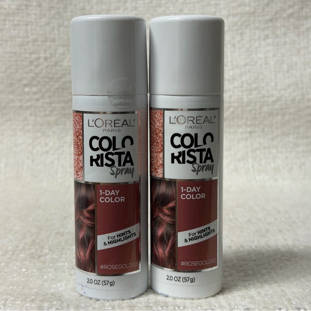 Set (2) L'Oreal Paris Hair Color Colorista 1-Day 2oz #RoseGold